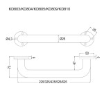 Mereo Madlo rovné, nerez, 60 cm KD810