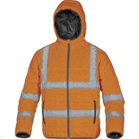 Deltaplus Bunda DOON reflexní péřová zimní s kapucí oranžová 2XL oranžová