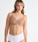 SLOGGI ZERO MICROFIBRE 2.0 - Ultralehká bezešvá braletka Sloggi CAMEO BROWN XL