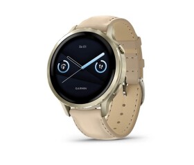 Garmin Venu 4 (41 mm) Zlaté / Bílý silikonový řemínek a Light Sand kožený řemínek, EU (upravit kartu) EDF_2393786