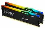 Kingston Fury Beast Black RGB 16GB (2x 8GB) DDR5 5600MHz / CL40 / DIMM / ECC / XMP (KF556C40BBAK2-16)