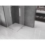 MEXEN/S - Velar L Duo sprchový kout, posuvné dveře 90 x 90, dekor, chrom 871-090-090-02-33-01