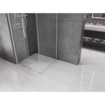 MEXEN/S - Velar sprchový kout, posuvné dveře 90 x 90, transparent, nikl kartáčovaná 871-090-090-01-97