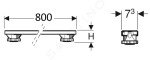 GEBERIT - Příslušenství Souprava pro hrubou montáž 800 mm, výška 6-12 cm, pro vaničky do 1400 mm 554.961.00.1