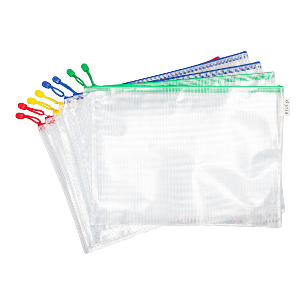 Djois obálka se zipem, A3, PVC, mix barev, 8 ks