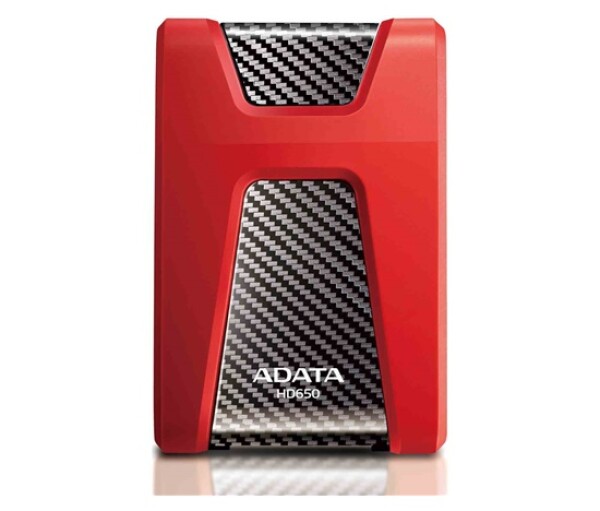 ADATA Externí HDD 1TB USB 3.1 DashDrive Durable HD650, červený (gumový, nárazu odolný) EDF_414869