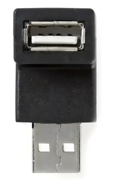 Nedis Adaptér USB-A(M) - USB-A(F) černá / Adaptér / USB 2.0 / 480 Mbps / poniklovaný (CCGB60930BK)