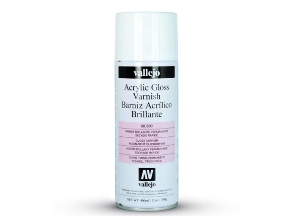 Lak ve spreji Vallejo 28530 Gloss Spray Varnish 400 ml