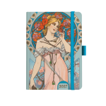 Týdenní diář 2027 Baloušek A5 Alfons Mucha modrý