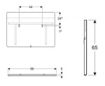 GEBERIT - Option Zrcadlo s LED osvětlením, 90x65 cm 819200000