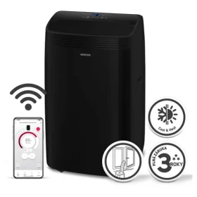 SENCOR SAC MT9079CH černá / mobilní klimatizace / 9000 BTU / chlazení / odvlhčování / ventilátor / topení / smart WiFi (8590669361854)
