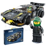 Kruzzel Černé auto automobilový stavebnicový set