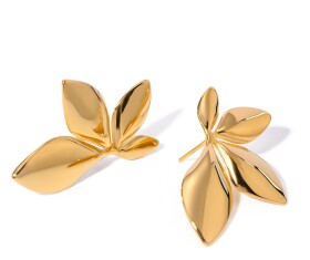 ELENYS Golden Bloom – pozlacené náušnice 18K žluté zlato