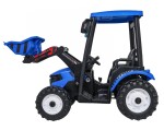 Mamido Dětský elektrický traktor MEGA D68 24V s přívěsem modrý