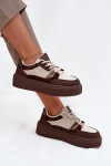 Dámské sneakersy na platformě Big Star SS274356 leopardí hnědo-bežové 39