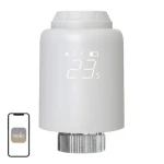 Moes ZTRV-PJ-601-MS bílá / Termostatická hlavice / ZigBee / LED displej (ZTRV-PJ-601-MS)