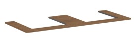 HANSGROHE - Xilesa E Deska pod umyvadlo, 138x55 cm, 2 výřezy, kašmírový dub 54274550