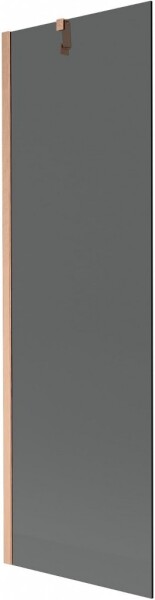 MEXEN/S - Next vanová zástěna FIX 60 x 150, grafit, měď kartáčovaná 895-060-000-00-40-65