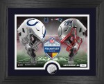 Highland Mint Obraz NFL New England Patriots vs Indianapolis Colts Dueling Silver Coin Photo Mint