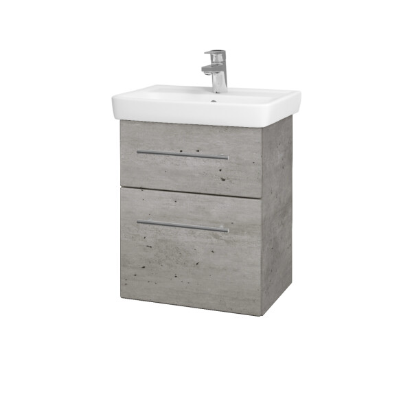 Dřevojas - Umyvadlová skříňka GO SZZ2 50 - D01 Beton / Úchytka T02 / D01 Beton 148058B