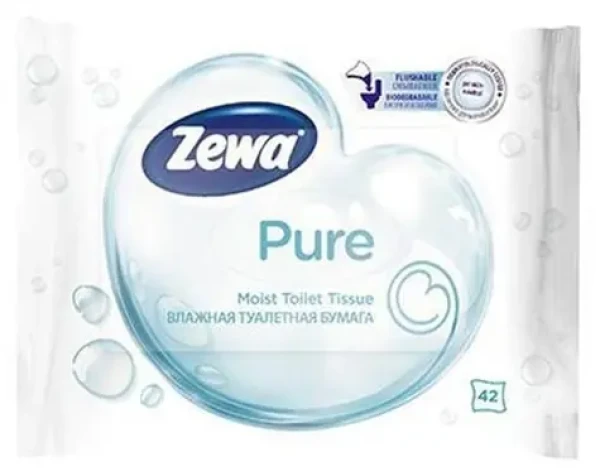 Tork Zewa Pure vlhčený toaletní papír / Vlhčený toaletní papír / Splachovatelný / 42 ks (6788-0)
