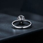 Stříbrný prsten Viviane 1 ct MOISSANITE + CERTIFIKÁT, 57 certifikát GRA, hadřík na čištění stříbra, dárková krabička