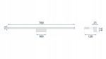 Nástěnné svítidlo LED 15W 68,5CM APP370-1W - chrom OSW-05000