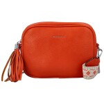 Trendy dámská koženková crossbody Rebeca, oranžová