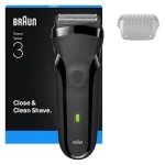 Braun Series 3 300 černá / Planžetový holicí strojek / omyvatelný / rychlé nabíjení (8700216735575)