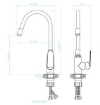 Kuchinox - ELZA dřezová baterie stojánková s elastickým ramenem BKE_961D