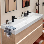 VILLEROY & BOCH - Collaro Dvojumyvadlo nábytkové 1200x470 mm, s přepadem, 2 otvory pro baterii, alpská bílá 4A33C401