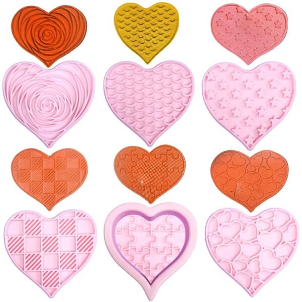 Dortisimo Plastový vypichovač s nástavci Srdíčka (6 vzorů)