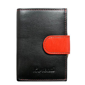 Dámská stylová kožená peněženka Adriana červená/černá