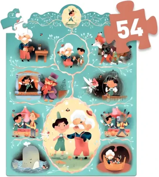 DJECO Puzzle s příběhem Pinokio