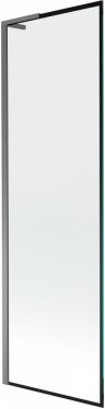MEXEN/S - Next L vanová zástěna FIX 60 x 150, černá vzor, grafit metal 895-060-000-03-70-95