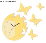 DumDekorace Nalepovací nástěnné hodiny s motivem motýla Růžová