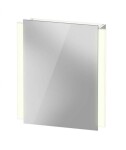 DURAVIT - Ketho.2 Zrcadlová skříňka s LED osvětlením, 70x60x16 cm, 1 dvířka, panty vpravo K27135R00001000