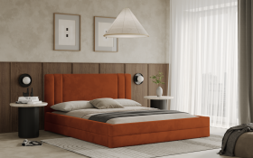 FRONTI Postel ALCAMO 180x200 měděná s úložným prostorem