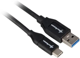 Sharkoon USB 3.2 Gen 2 A-C černá / Kabel / USB-A - USB-C / 10 Gbit/s / 0,5 m (4044951021130)