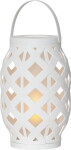 STAR TRADING LED lucerna Flame White 23 cm, bílá barva, plast