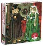 GALISON Čtvercové puzzle Meowsterpiece: Arnolfiniho manželství