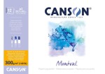 Akvarelový papír Canson Montval blok A3, 300 g, 12 listů