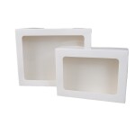 Cake star krabička na makronky nebo cukroví bílá 18 x 13 x 5 cm (na 6 kusů)