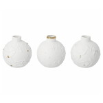 Räder Porcelánová vánoční váza Bulb – set 3 ks, bílá barva, porcelán