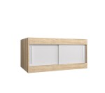 Nástavec na skříň Abi Barva korpusu: Dub artisan, Rozměry: 180 cm, Dveře: Bílá