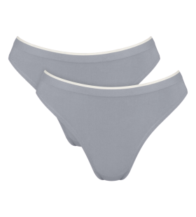 Dámské kalhotky GO Sense High leg 2P - GRAY -šedé 3602 - SLOGGI CHROME L