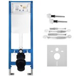 REA - Podomítkový Instalační Set Slim 024N pro WC s Tlačítkem HD Satin KPL-E1635