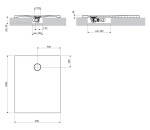 OMNIRES - AQUAROCK kompozitová protiskluzová sprchová vanička, obdélníková 80 x 100 cm AQUAROCK80-100BM