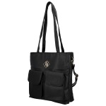 Stylová dámská koženková kabelka na rameno Susanne, černá