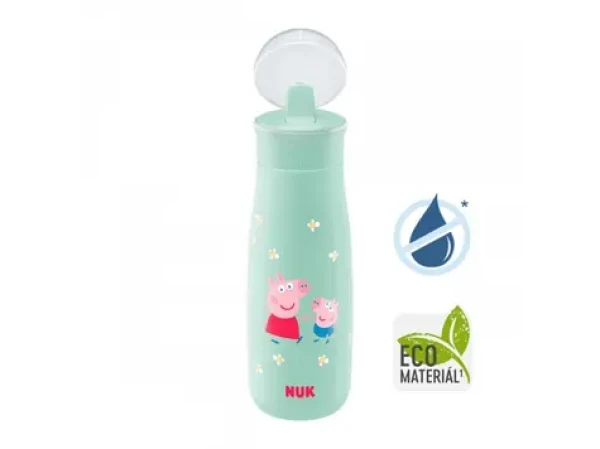 NUK Kojenecká láhev / Peppa Pig 450 ml / 12+ / zelená (10255011)